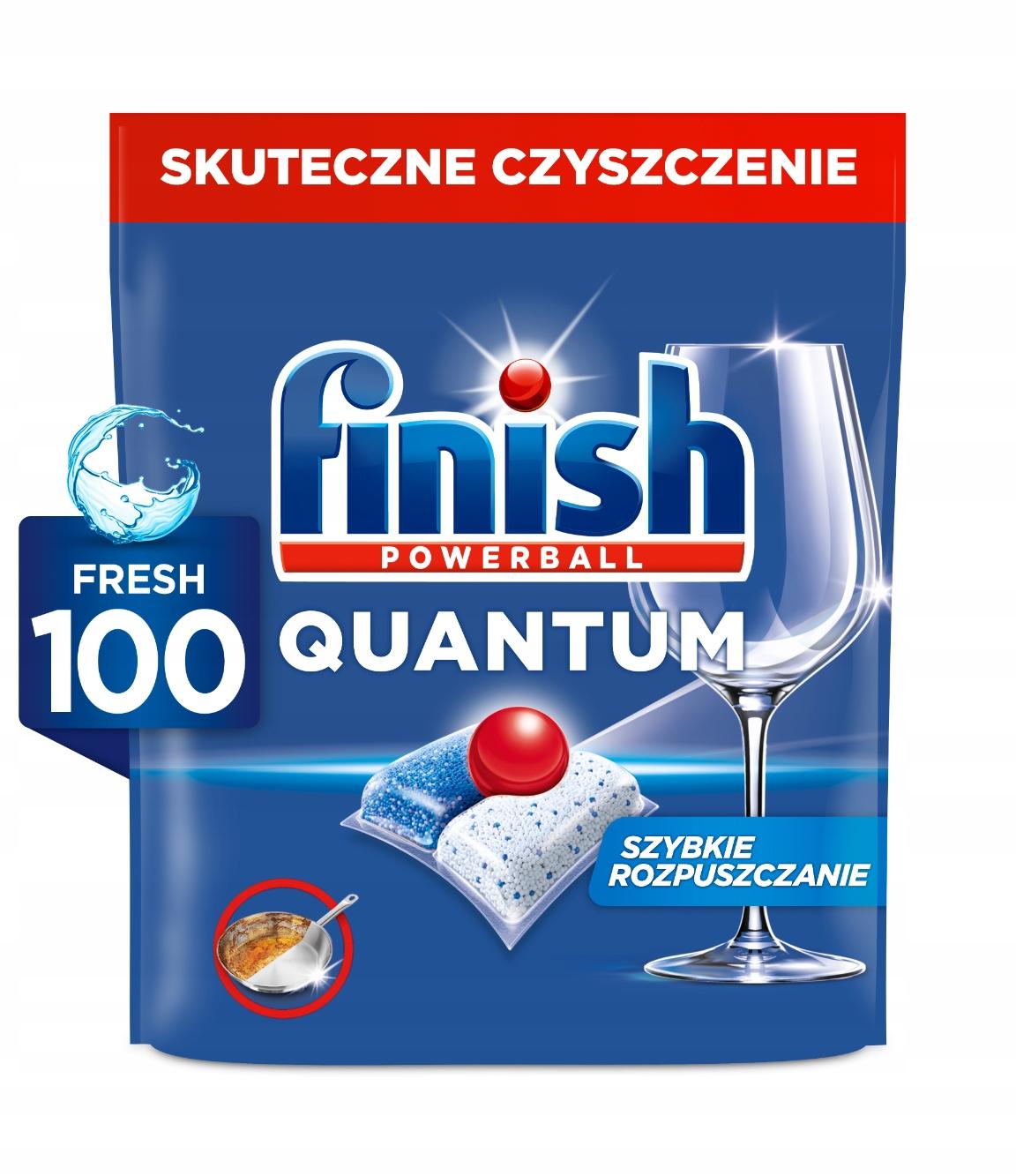 Finish Quantum All in 1 Kapsułki do Zmywarki Zapach Fresh Świeży 100 sztuk