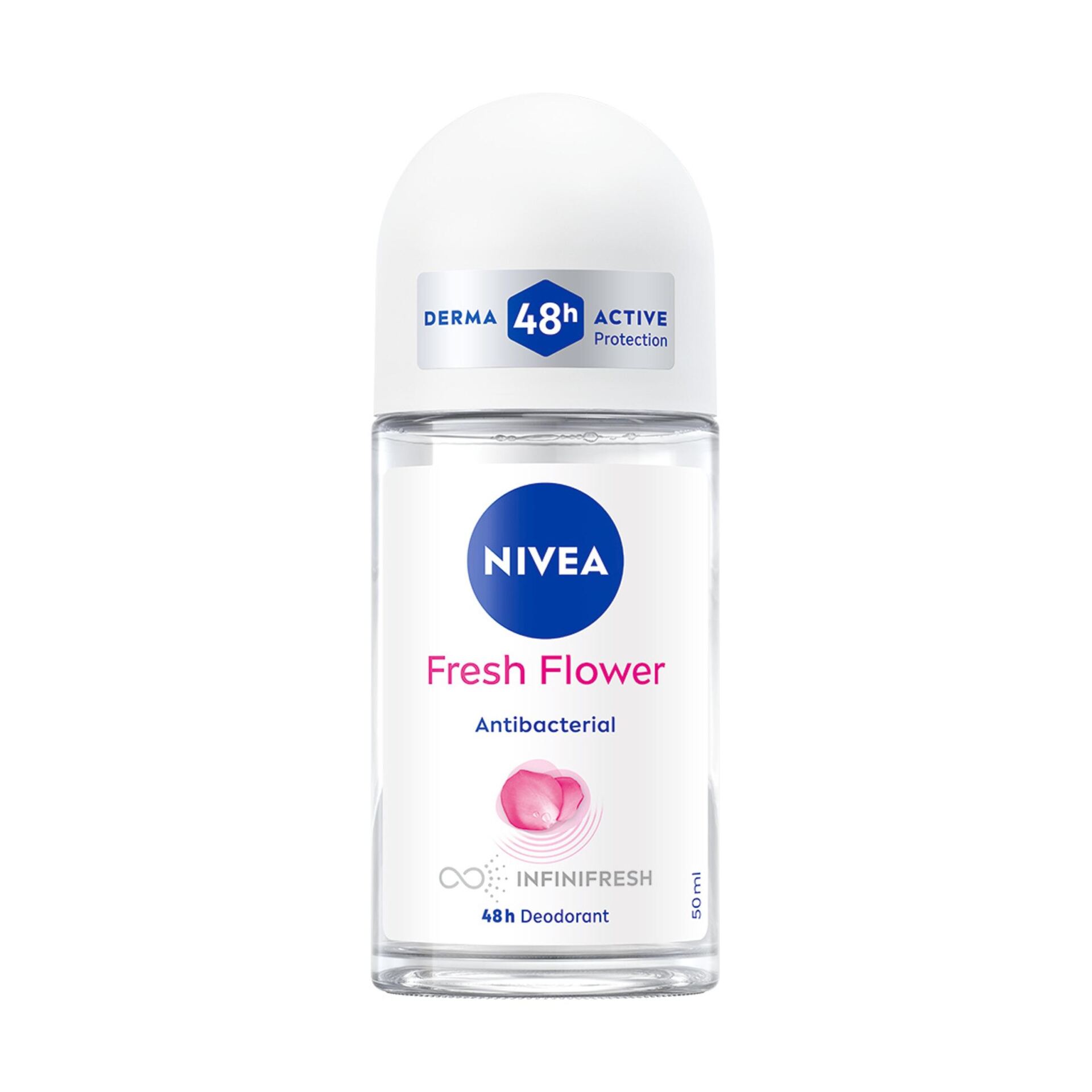 NIVEA FRESH FLOWER 0% SOLI ALUMINIUM ANTYPERSPIRANT ROLL ON 50 ML - obrazek 12