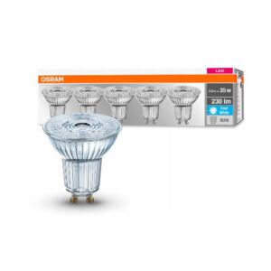 Osram 5x żarówka Halogen GU10 2,6W=35W 230lm 4000K