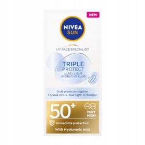 NIVEA SUN Tripple Protect Fluid do twarzy SPF50+ 40 ml
