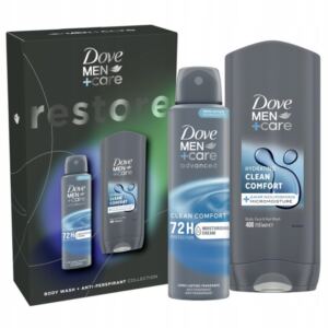 DOVE Men Care Zestaw prezentowy męski spray + żel do mycia ciała i włosów