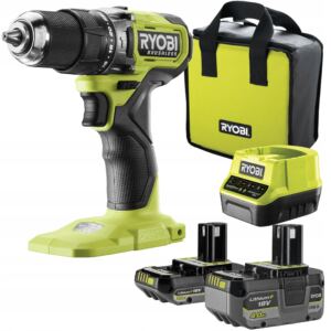 RYOBI WIERTARKO-WKRĘTARKA UDAROWA + Ładowarka + 4AH + 2AH RPD18BL1-2C42S
