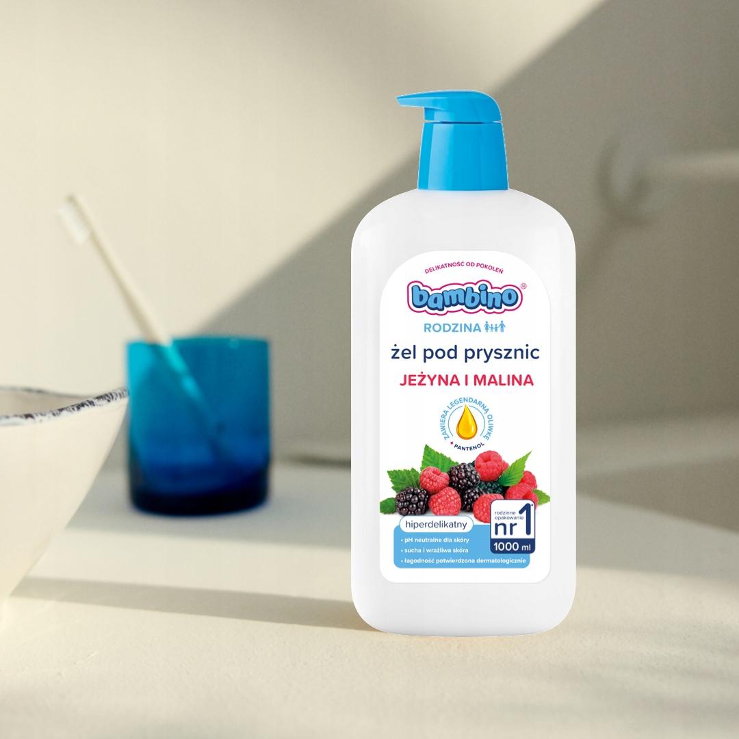 BAMBINO Rodzina Żel pod prysznic o zapachu jeżyn i malin, 1000 ml - obrazek 3