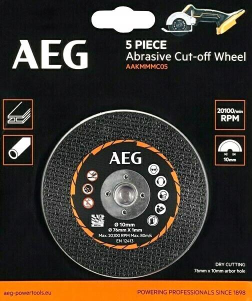 AEG TARCZA DO CIĘCIA METALU STALI 76MM AAKMMMC05 5SZT. - obrazek 2