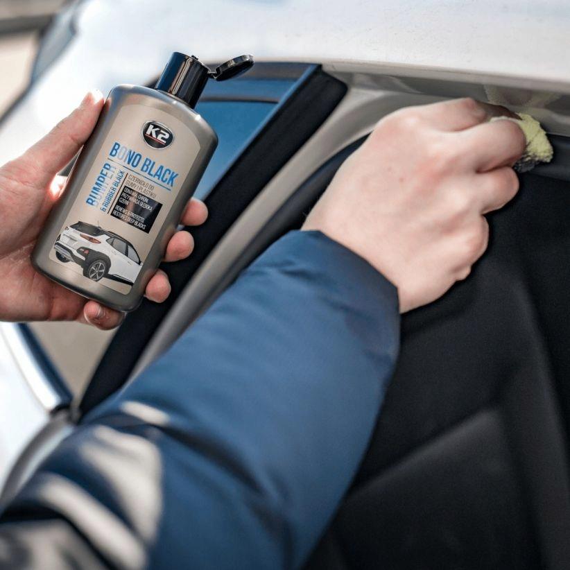 K2 BONO BLACK CZERNIDŁO DO REGENERACJI PLASTIKÓW GUMY ZDERZAKÓW 250ml K030N - obrazek 2