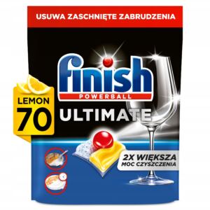 Finish Ultimate Kapsu艂ki do Zmywarki do Naczy艅 Zapach Lemon Cytryna 70 SZT