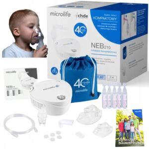 Microlife Inhalator Nebulizator Tłokowy NEB210+sól+dzienniczek