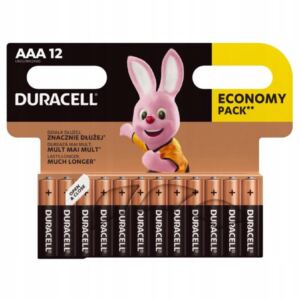 Duracell Baterie Alkaiczne 12szt. LR03 AAA