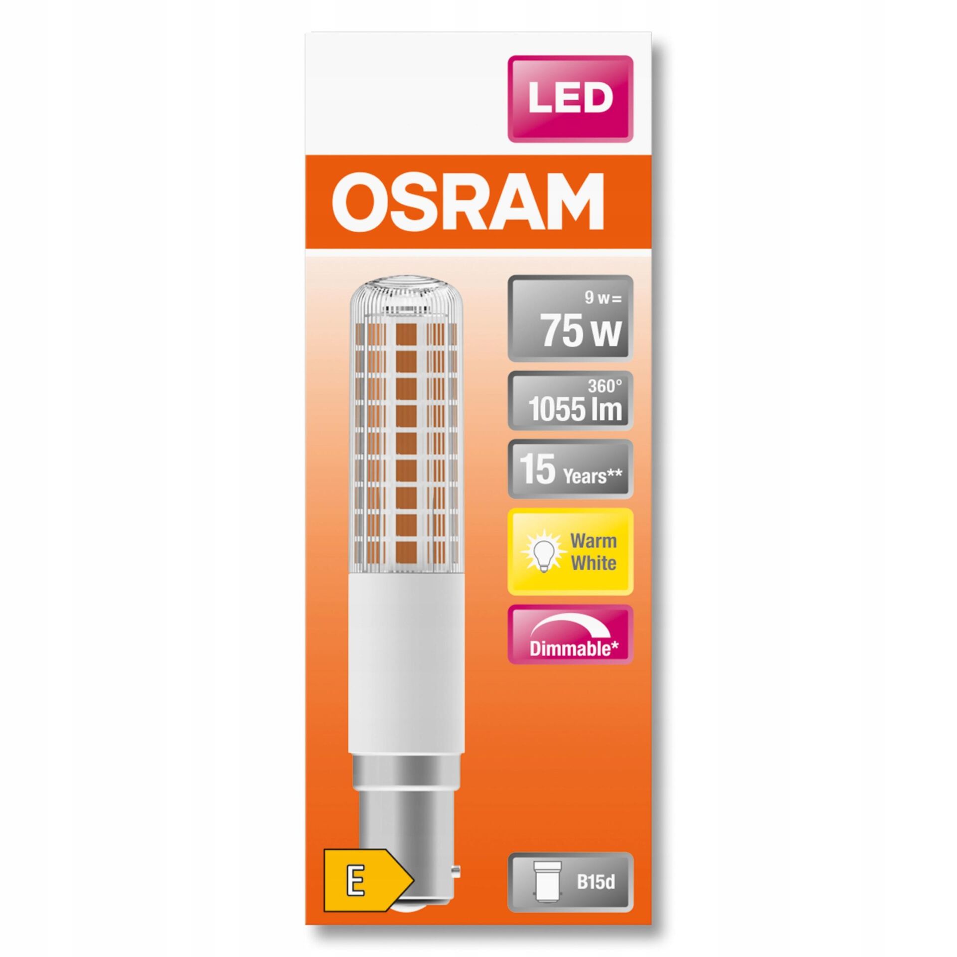 OSRAM Żarówka LED B15d 9W = 75W 1055lm 2700K Ciepła Ściemnialna 320° - obrazek 7