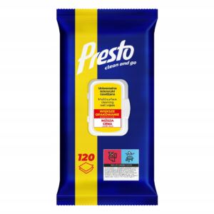 Presto Ściereczki nawilżane uniwersalne 2w1 Maxi Pack 120 sztuk