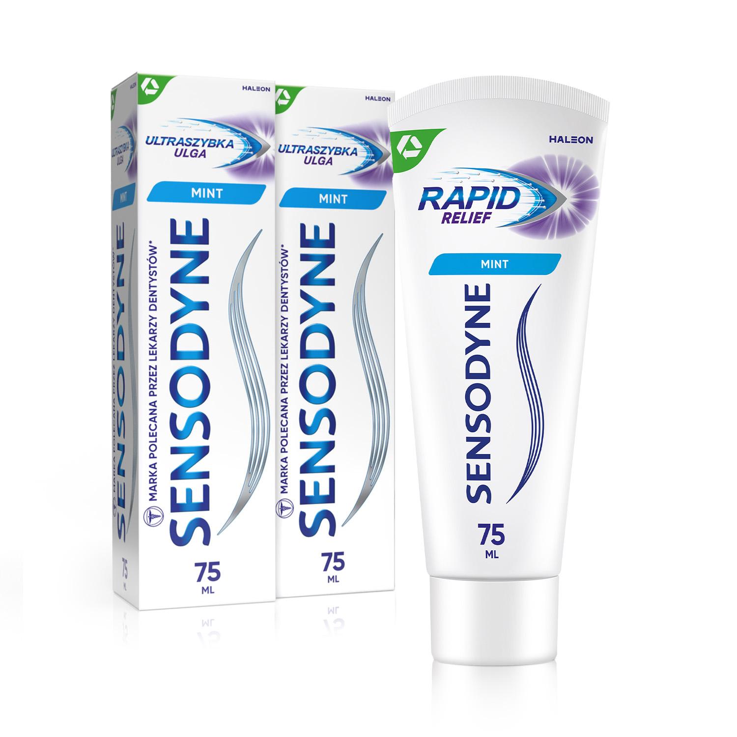 SENSODYNE ZESTAW ULTRASZYBKA ULGA PASTA DO ZĘBÓW NADWRAŻLIWYCH 2X 75ML