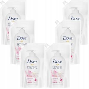 Dove Zestaw Glowing Ritual Mydło do Rąk w Płynie Kwiat Lotosu 500ml x6