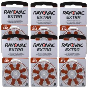 RAYOVAC EXTRA Baterie S艂uchowe 312 MF PR41 ZincAir 48szt