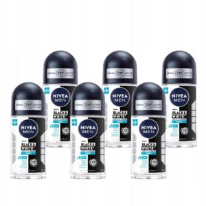 6 x NIVEA MEN Black&White Invisible Fresh Antyperspirant Roll on, 50 ml