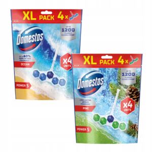 DOMESTOS KOSTKA TOALETOWA ZAWIESZKA DO WC POWER P5 MIX 8x50g