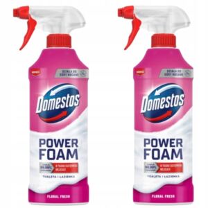 DOMESTOS POWER FOAM PŁYN PIANA DO TOALET I ŁAZIENEK FLOAR SPRAY 2x 435ml