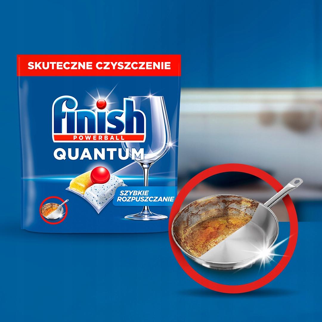 FINISH Kapsułki do zmywarki Quantum 60 Lemon + Nabłyszczacz 400ml Cytrynowy - obrazek 4