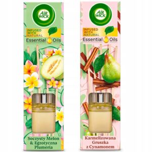 AIR WICK PATYCZKI ZAPACHOWE KARMELIZOWANA GRUSZKA I SOCZYSTY MELON 2X 40ML