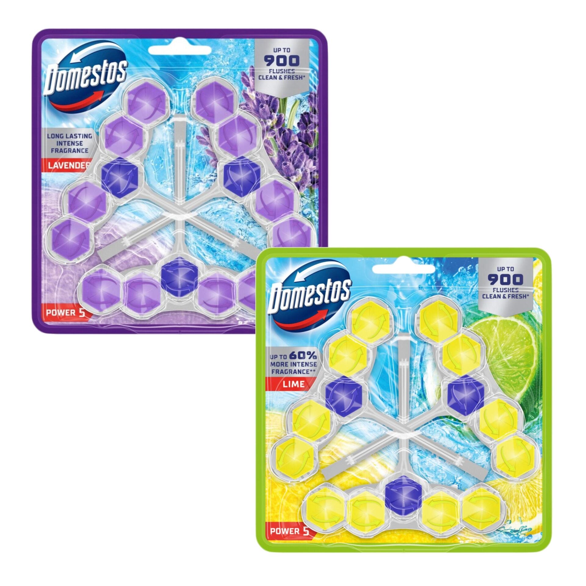 DOMESTOS KOSTKA TOALETOWA ZAWIESZKA DO WC POWER 5 P5 MIX 6x50g