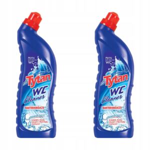 TYTAN P艁YN DO MYCIA TOALETY WC BAKTERIOB脫JCZY NIEBIESKI 2x700ml
