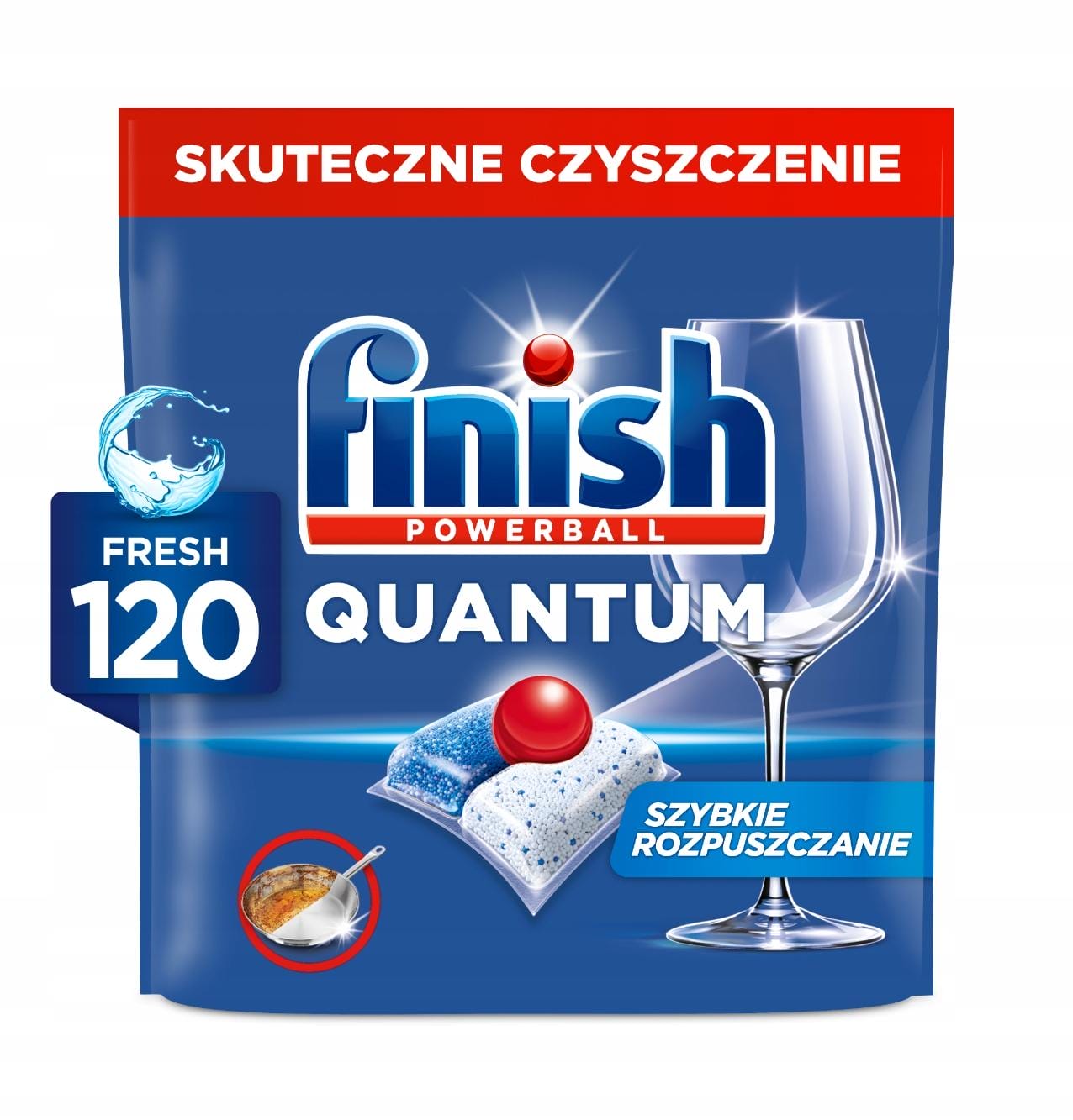Finish Zestaw Powerball Quantum Kapsułki do Zmywarki Fresh 240 sztuk Zapas - obrazek 3