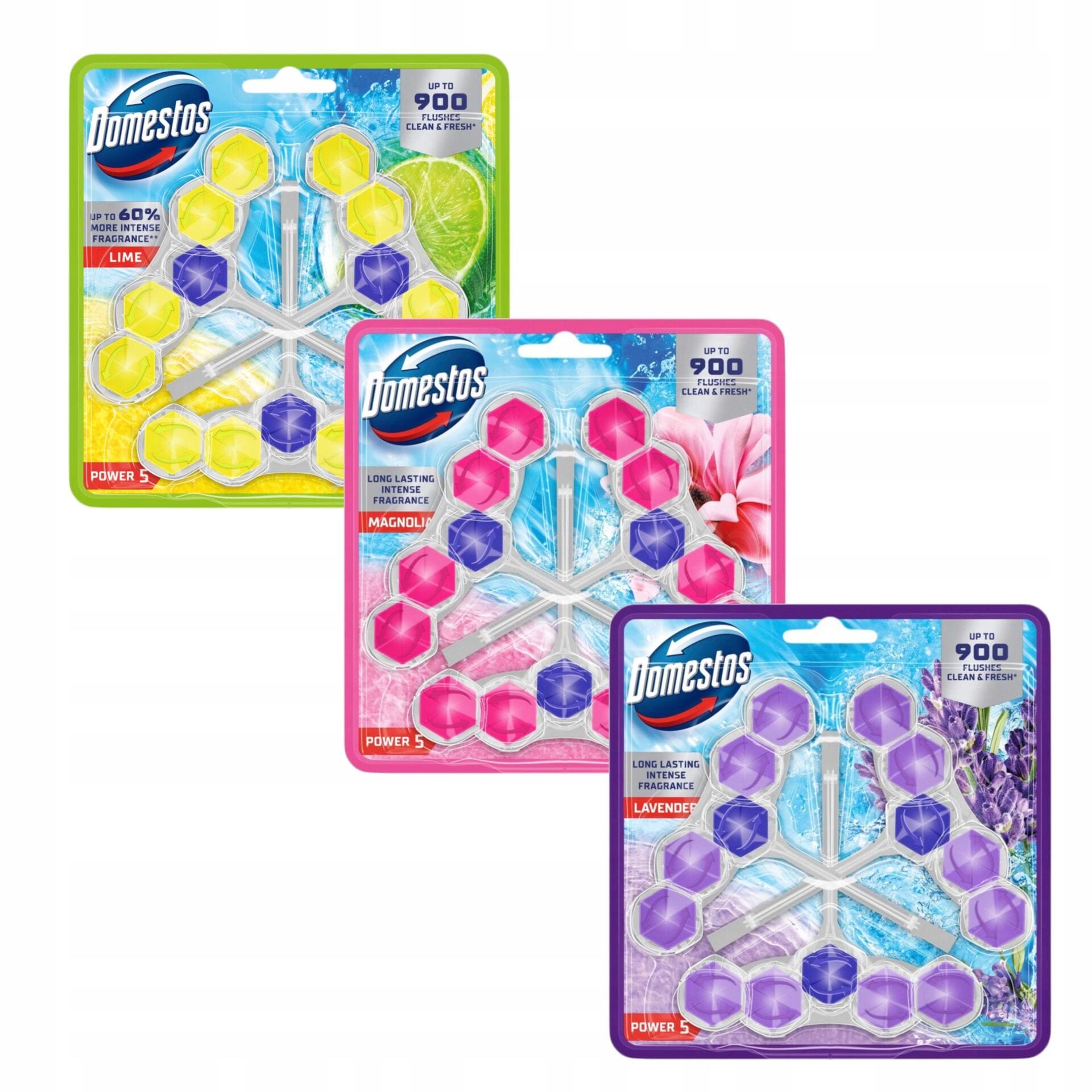 DOMESTOS KOSTKA TOALETOWA ZAWIESZKA DO WC POWER 5 P5 MIX 9x50g