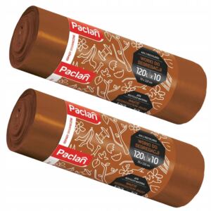 PACLAN WORKI NA ŚMIECI DO SEGREGACJI ODPADY BIODEGRADOWALNE 120L 20SZT