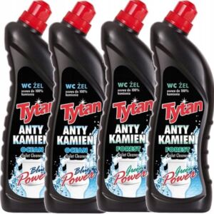 Zestaw TYTAN Żel do WC do Toalety Anty Kamień MIX Power 4x 700ml Anty Osady