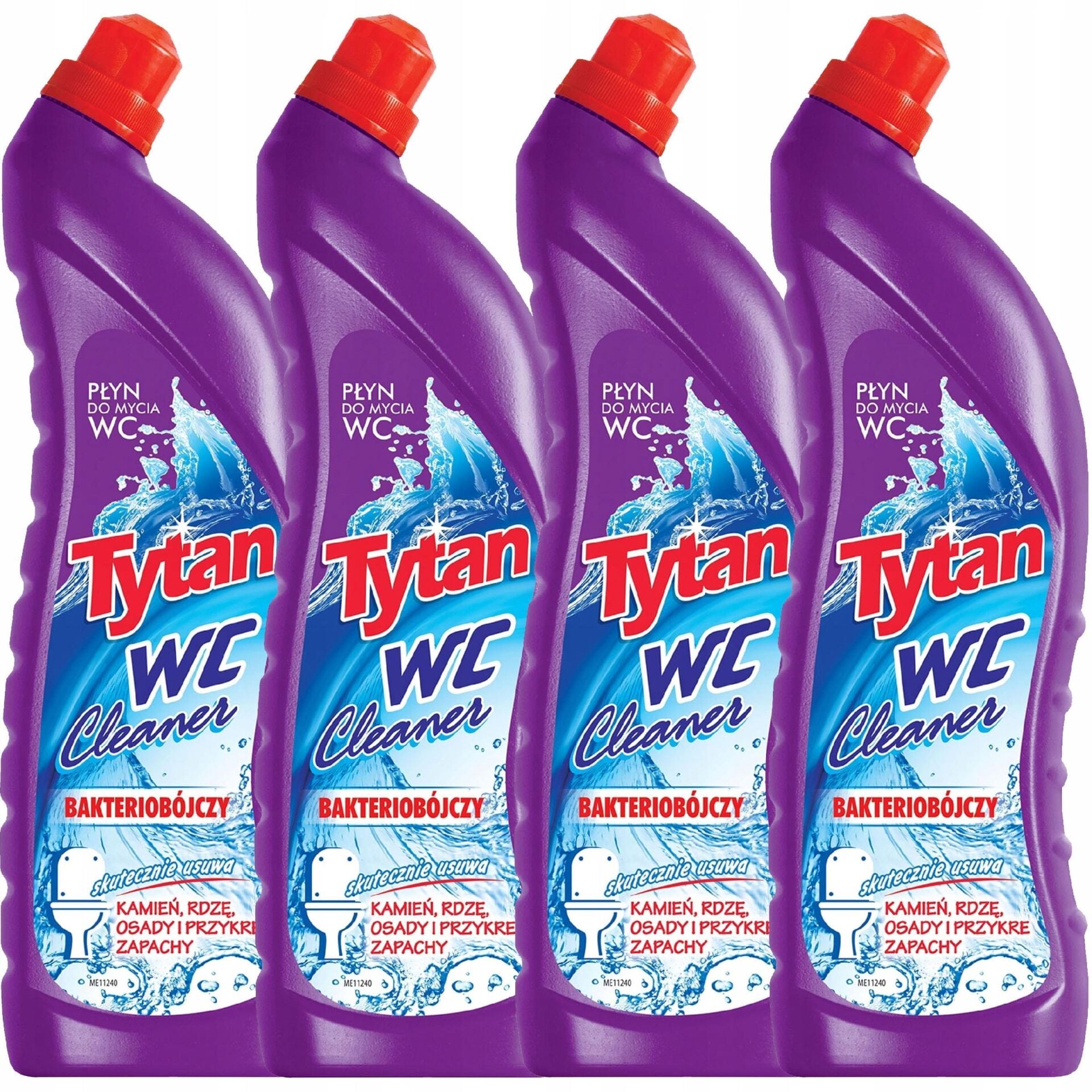 TYTAN PŁYN DO MYCIA TOALETY WC BAKTERIOBÓJCZY FIOLETOWY 4x1200ml