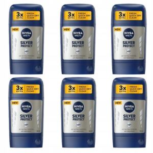 NIVEA MEN Antyperspirant męski Silver 6x50 ml