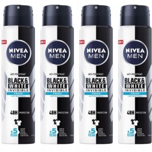 NIVEA Antyperspirant męski Black&White 4x250ml