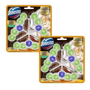DOMESTOS KOSTKA TOALETOWA ZAWIESZKA DO WC AROMA White Rose 6x50g