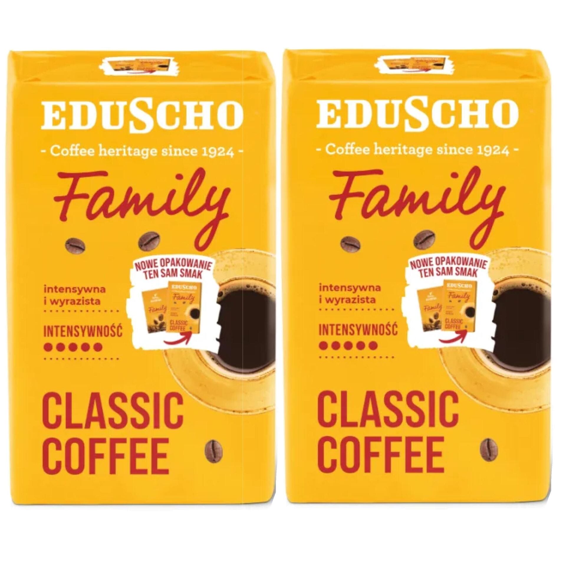 Tchibo Eduscho Family 500g Kawa Mielona Vacum x2 Robusta