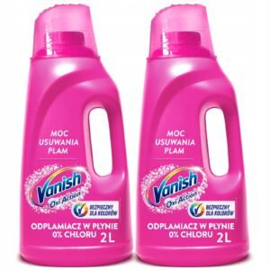 Vanish odplamiacz w płynie tkanin kolorowych Oxi Action Pink kolor 2L x2