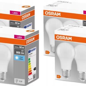 Osram 偶ar贸wki LED E27 8,5W=60W 806lm 4000K x 8
