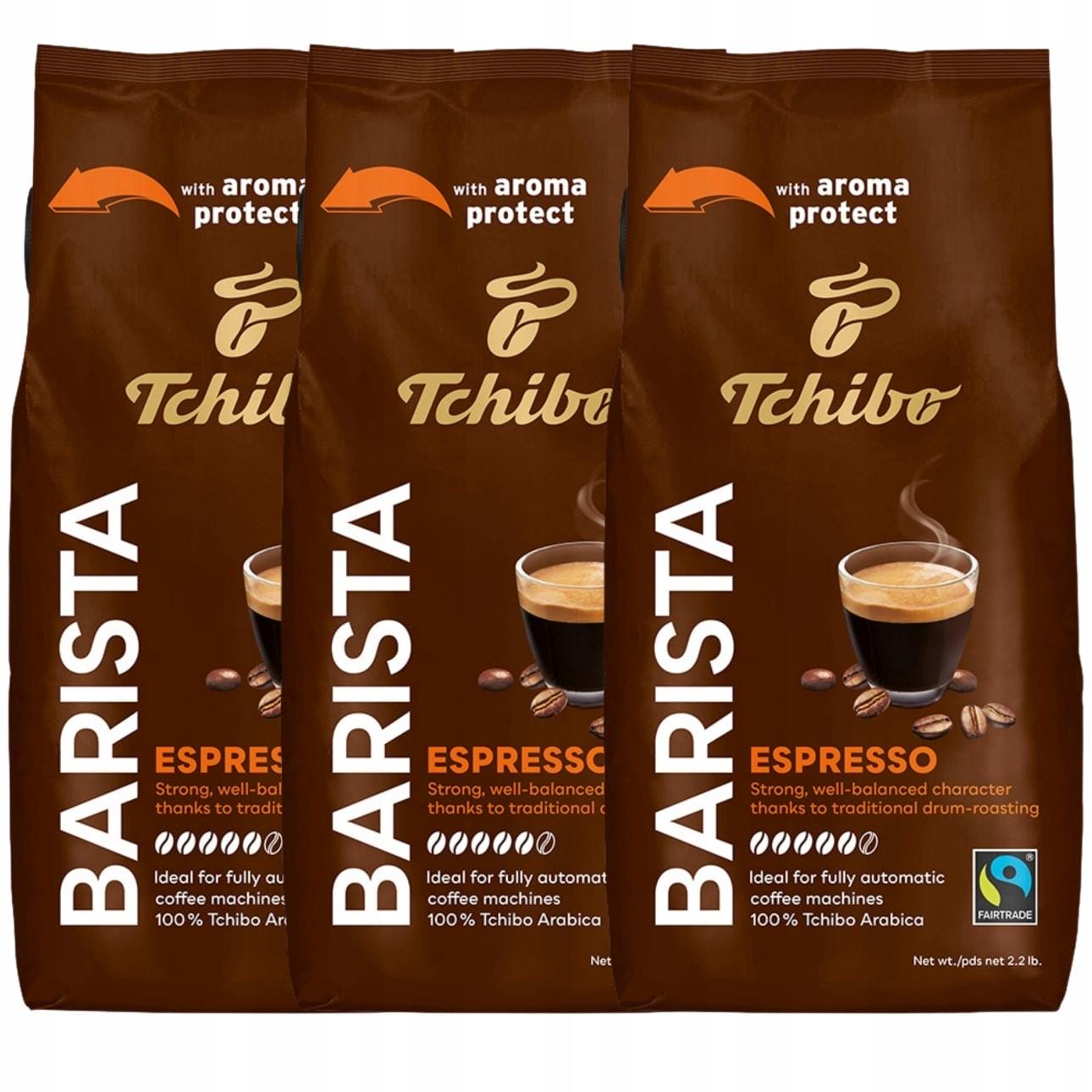 Tchibo Barista Espresso Kawa Ziarnista 1kg x3 Arabika