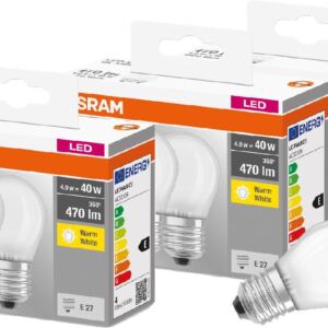 Osram żarówka kulka LED E27 4W=40W 470lm 2700K x 9