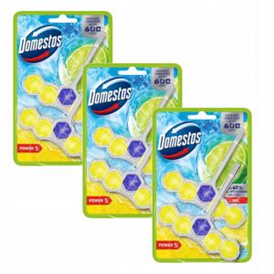 DOMESTOS KOSTKA TOALETOWA ZAWIESZKA DO WC POWER 5 P5 LIME 6x50g