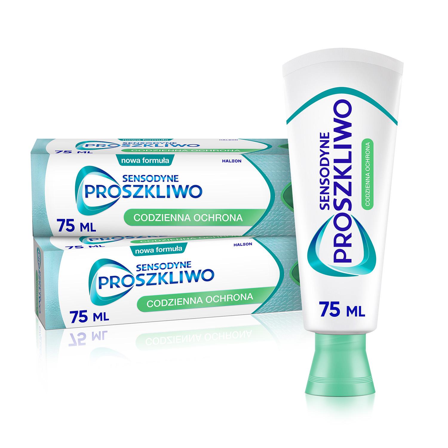 SENSODYNE ZESTAW PROSZKLIWO PASTA DO MYCIA ZĘBÓW CODZIENNA OCHRONA 2X 75ML