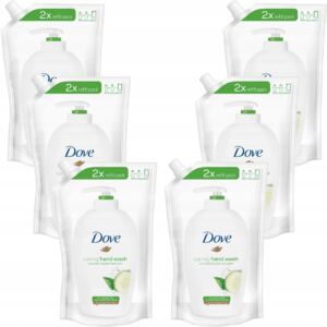 Dove Zestaw Mydło do Rąk w Płynie Ogórek i Zielona Herbata Refill 500ml x6
