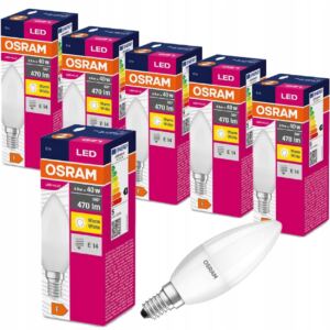 Osram żarówka LED E14 4,9W=40W 470lm 2700K x 6