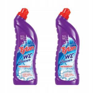 TYTAN P艁YN DO MYCIA TOALETY WC BAKTERIOB脫JCZY FIOLETOWY 2x700ml