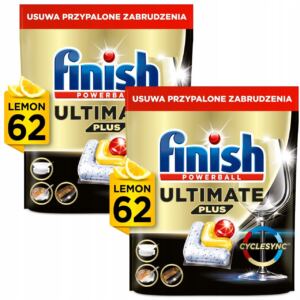 Finish Zestaw Ultimate Plus All-in-1 Kapsułki do Zmywarki Lemon 124 Sztuki