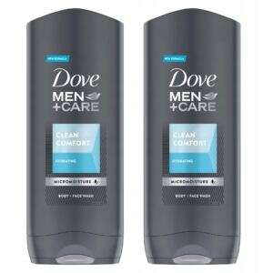 Dove Men Clean Comfort Nawlżający Żel Pod Prysznic dla mężczyzn 400ml x2