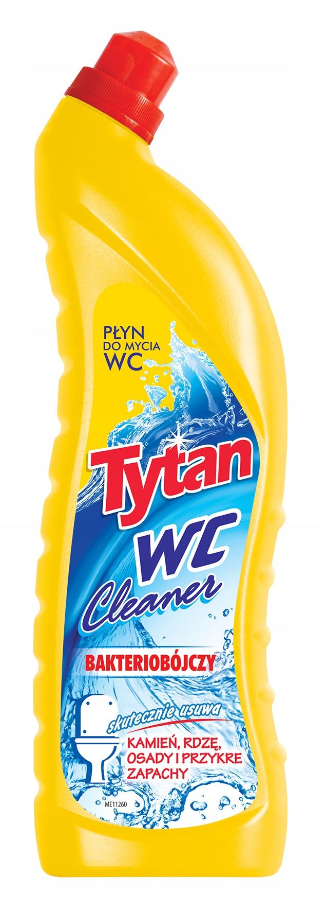 TYTAN PŁYN DO MYCIA TOALETY WC BAKTERIOBÓJCZY ŻÓŁTY 4x1200ml - obrazek 2