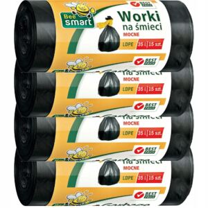 BEE SMART WORKI NA ŚMIECI MOCNE 35L 60 SZTUK PACLAN