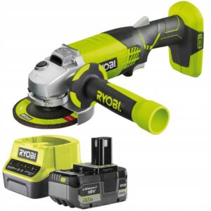 SZLIFIERKA KĄTOWA RYOBI AKUMULATOROWA BEZNARZĘDZIOWA Z REGULACJĄ + Ład 5Ah