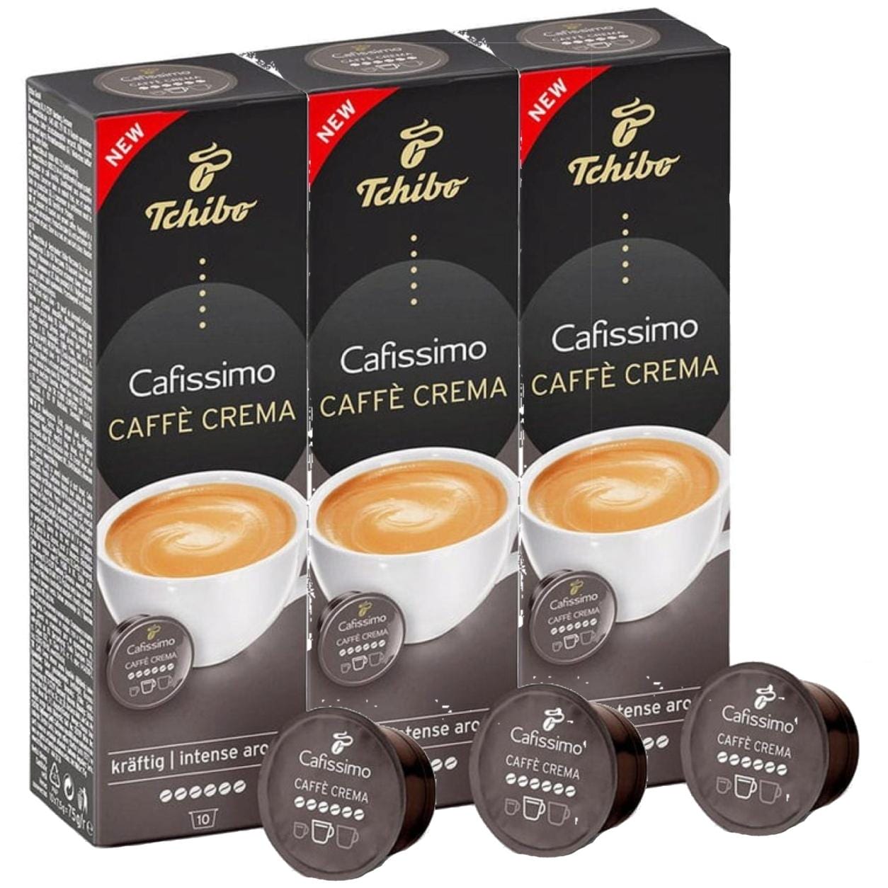 Tchibo Kawa Cafissimo Caffe Crema Kraftig Intense 10x3 Kapsułek Zestaw