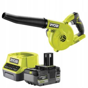 RYOBI AKUMULATOROWA DMUCHAWA WARSZTATOWA + ŁADOWARKA + BATERIA 5Ah