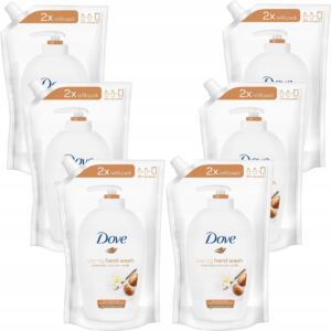 Dove Zestaw Mydło do Rąk w Płynie Masło Shea Wanilia Refill Zapas 500ml x6